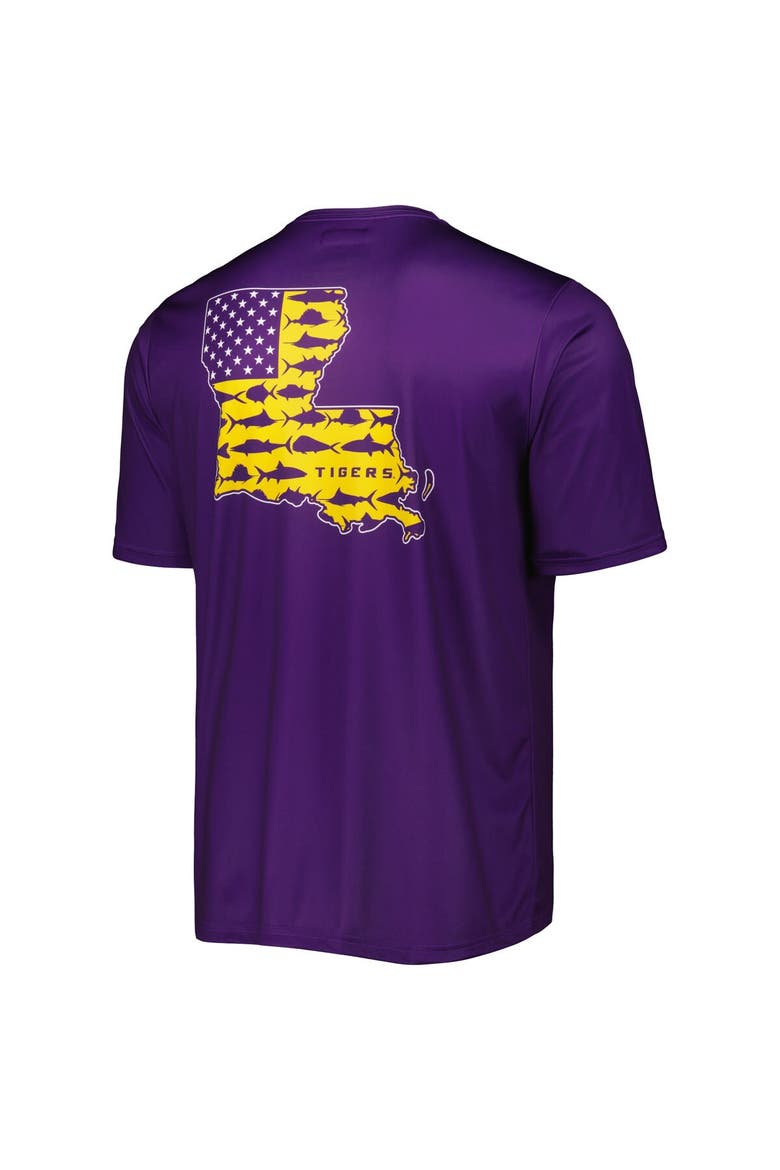 Men's Columbia Purple LSU Tigers Terminal Tackle Omni-Shade T-Shirt, Alternate, color, Purple