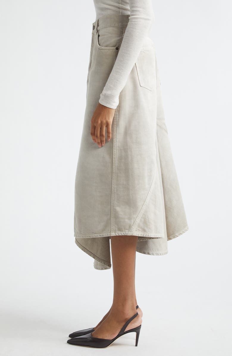 Haikure Ann Bull 44 Jean Skirt, Alternate, color, Doeskin