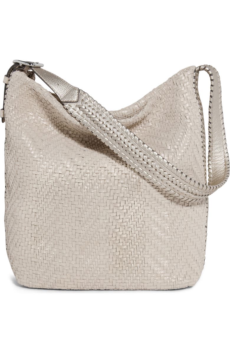 AIMEE All For Love Novelty Woven Leather Bucket Bag, Main, color,