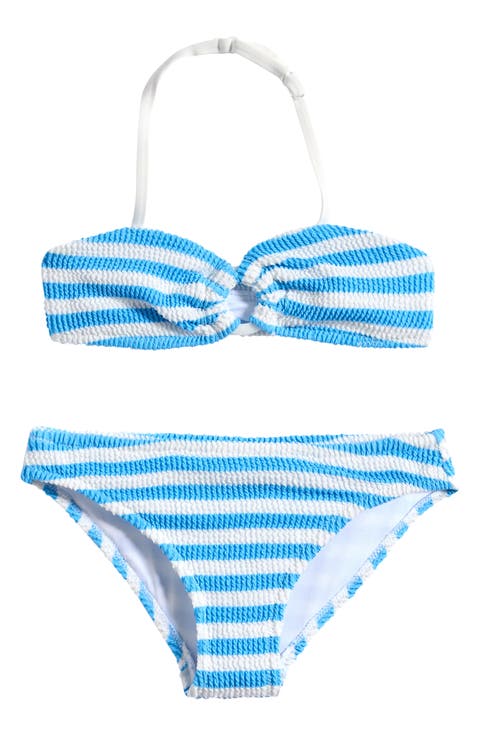 Kids' Textured Stripe Two-Piece Swimsuit (Big Kid)