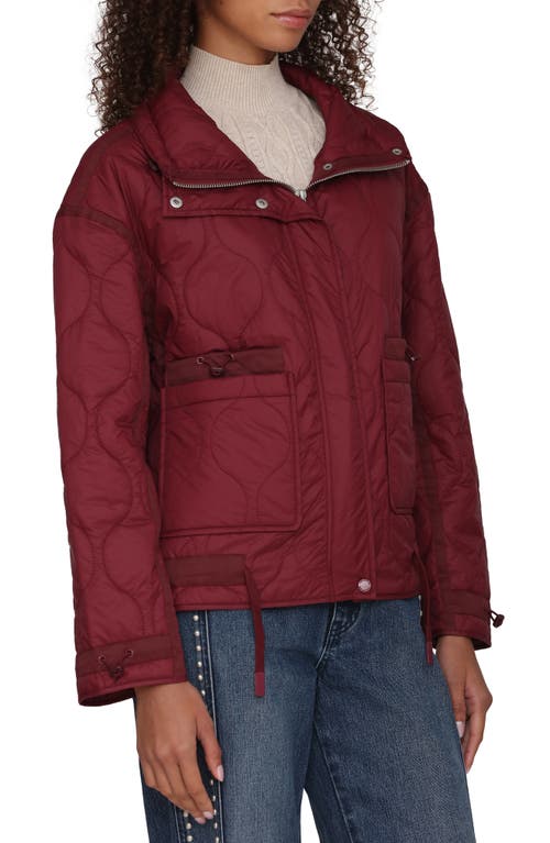Avec Les Filles Onion Quilted Jacket In Burgundy