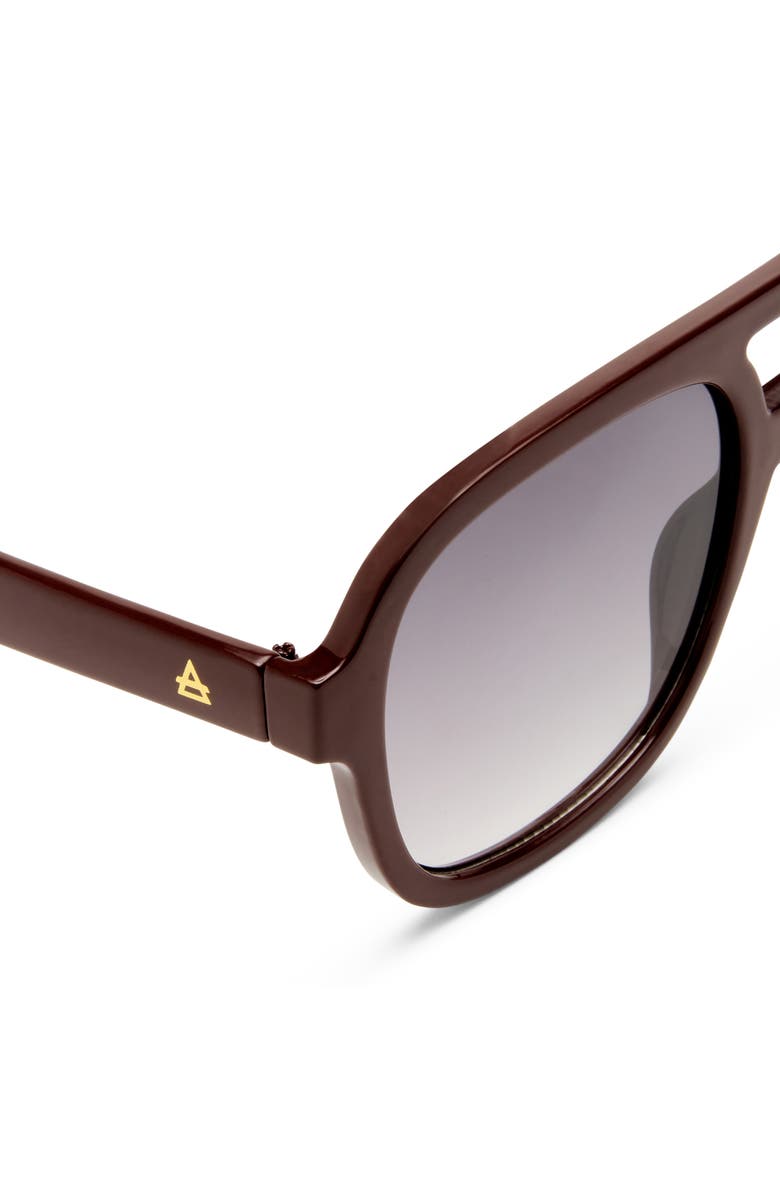 AIRE Whirlpool 53mm Aviator Sunglasses, Alternate, color, Burgundy / Warm Smoke Grad