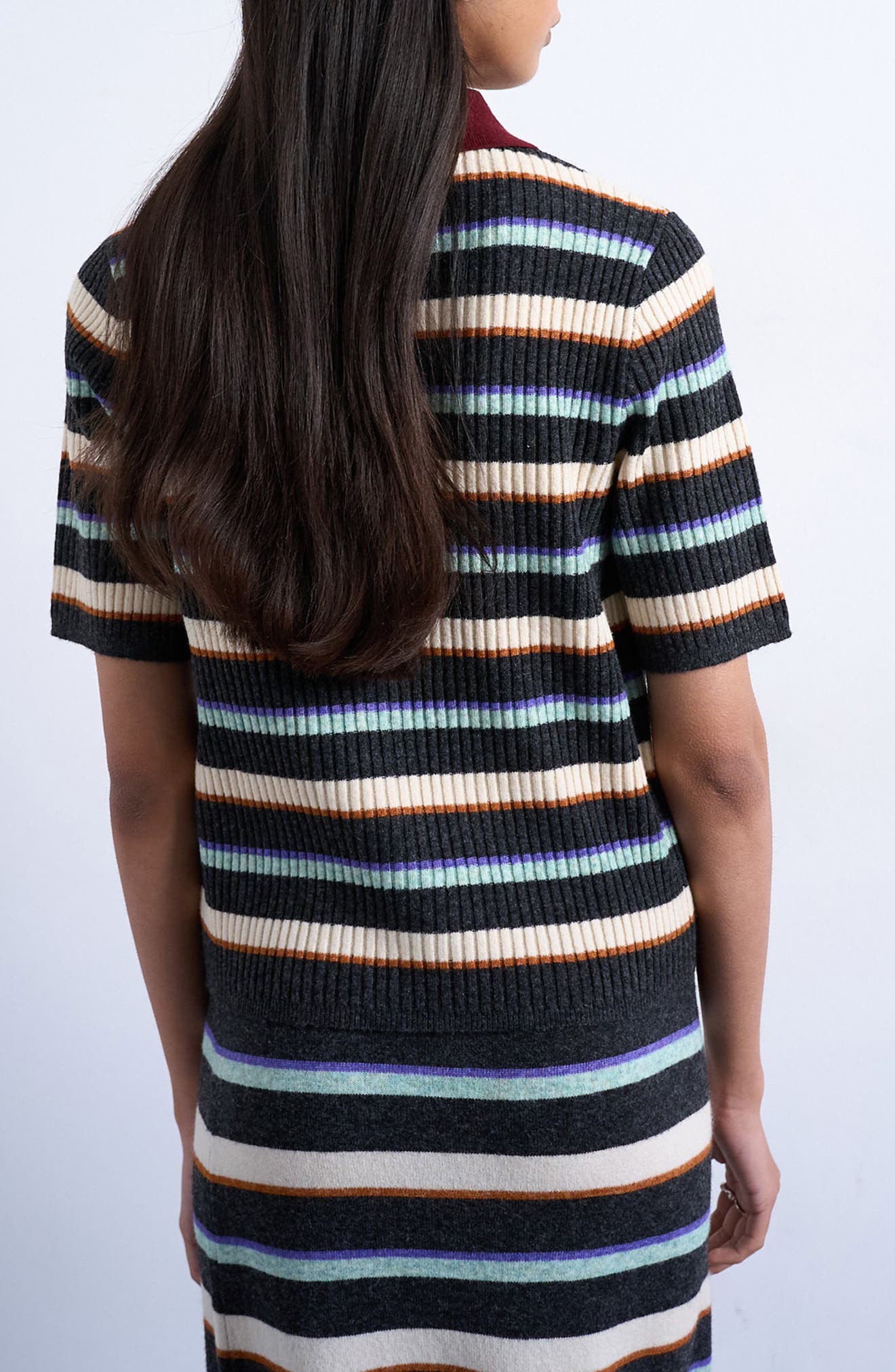 Stripe Zip Rib Polo - image 2