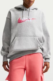Nike Oversize Brushed Cotton Blend Fleece Hoodie