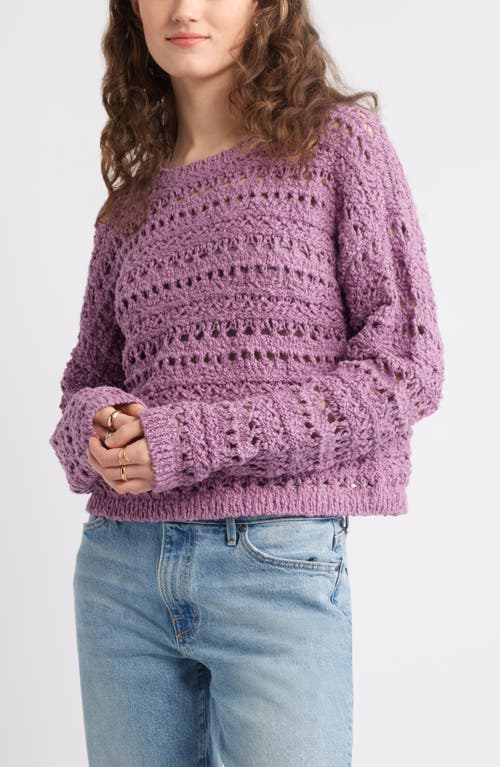 TREASURE & BOND TREASURE & BOND OPEN STITCH COTTON SWEATER 
