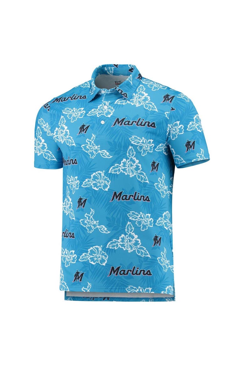 Men's Reyn Spooner Blue Miami Marlins Performance Polo, Alternate, color, Blue