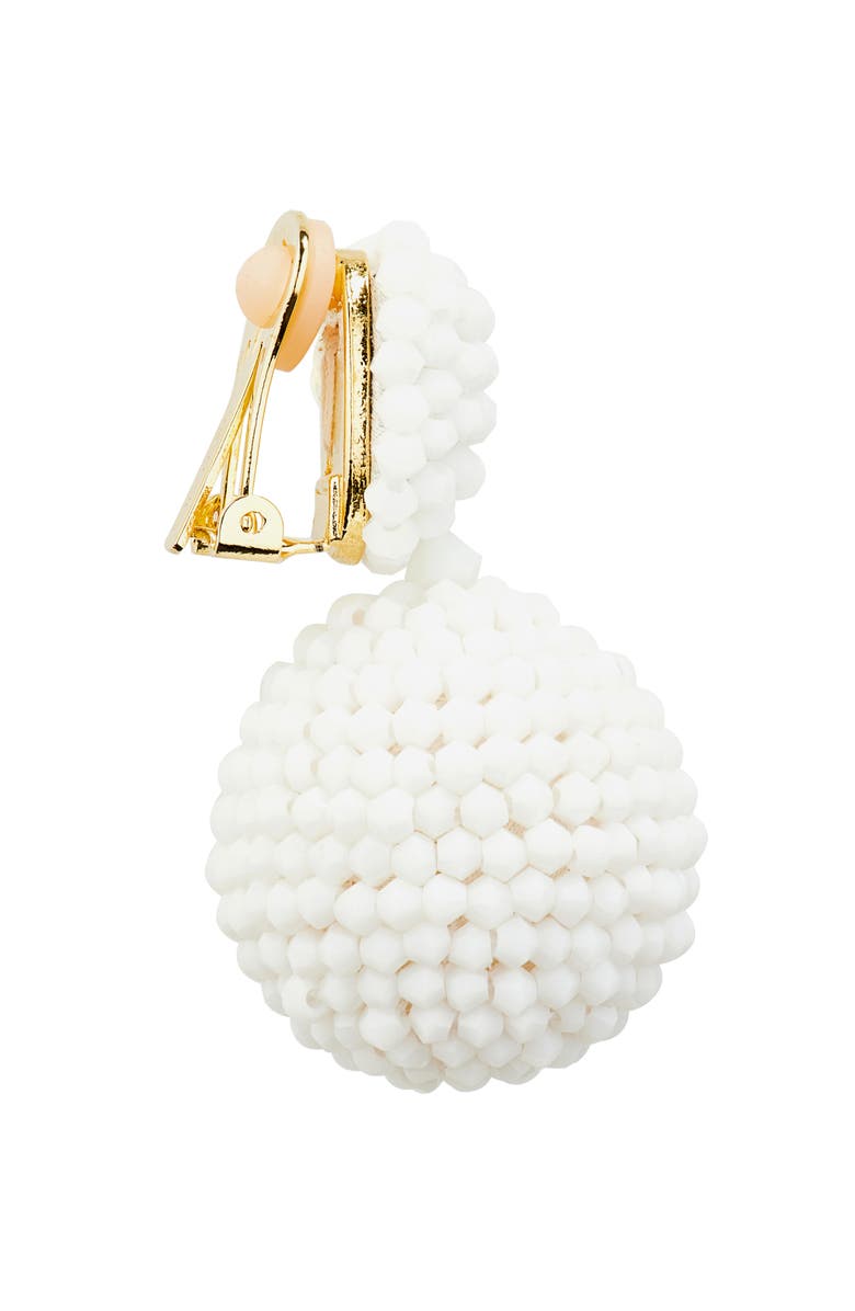 Oscar de la Renta Pompom Beaded Drop Earrings, Alternate, color, 