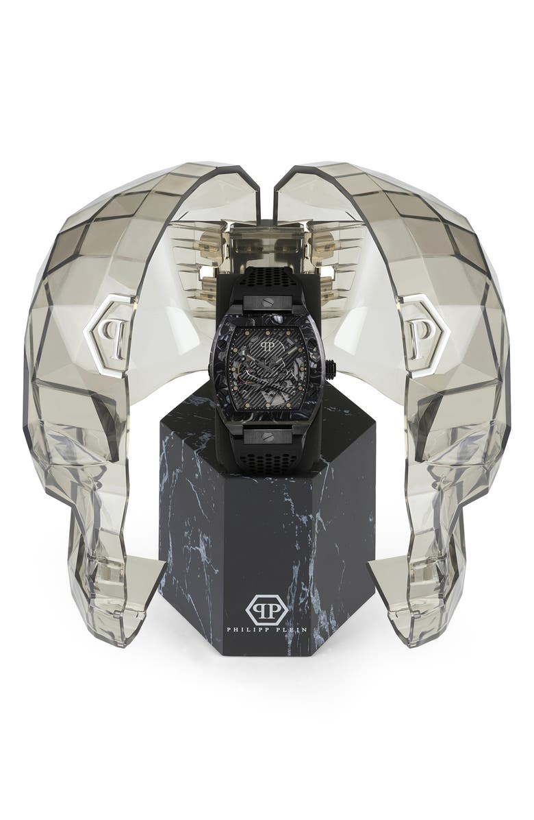 PHILIPP PLEIN The $keleton Silicone Strap Watch, 44mm, Alternate, color,