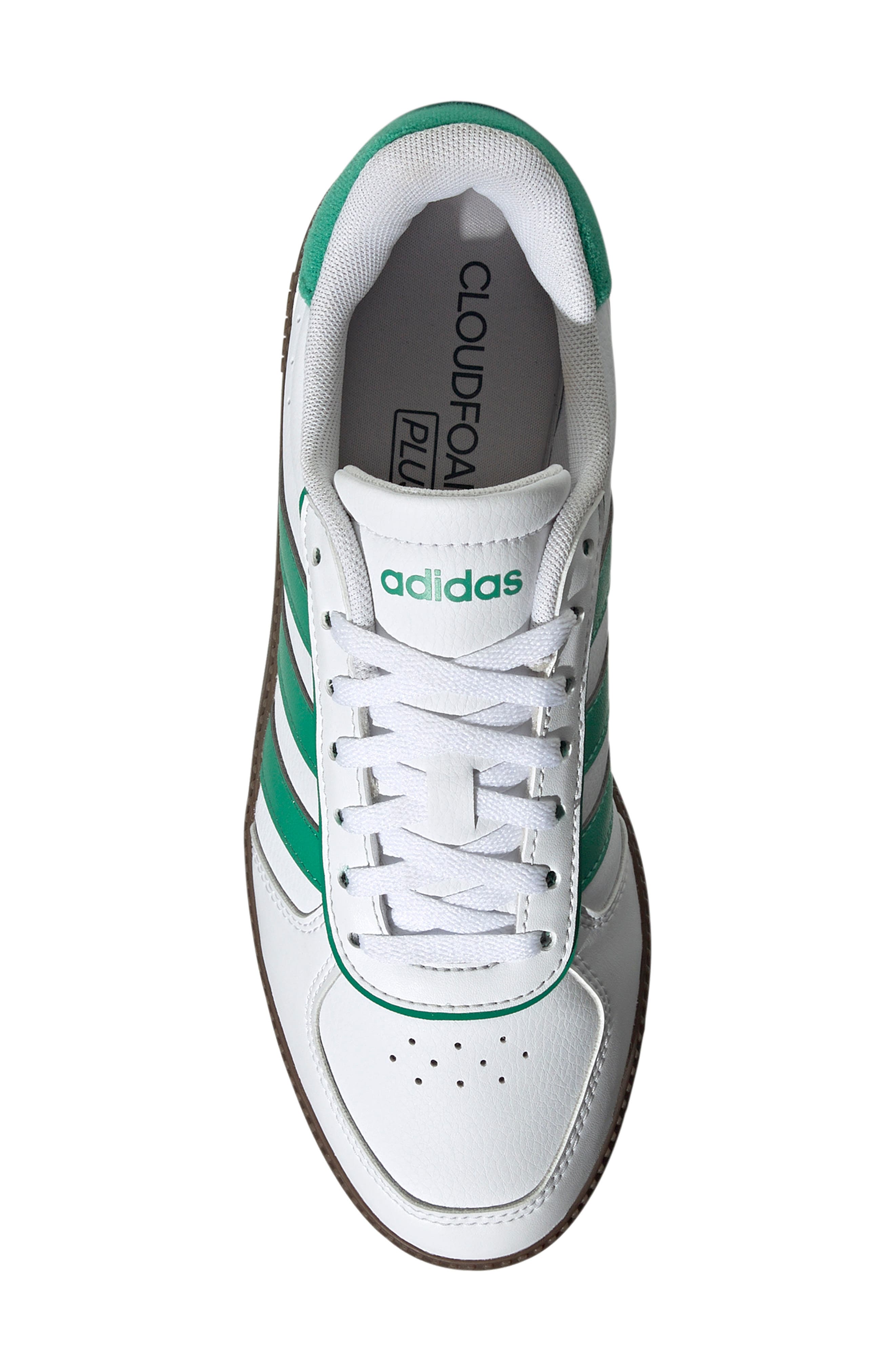 adidas Breaknet Sleek Sneaker, Alternate, color, White/ Semi Court Green/ Gum