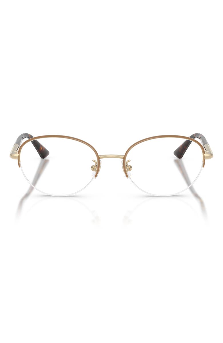 Jimmy Choo 51mm Oval Optical Glasses, Main, color, Pale Gold/ Biscuit / Demo Lens
