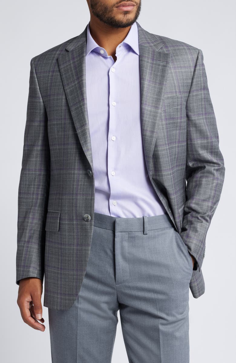Peter Millar Flynn Classic Fit Plaid Wool Sport Coat, Main, color, 