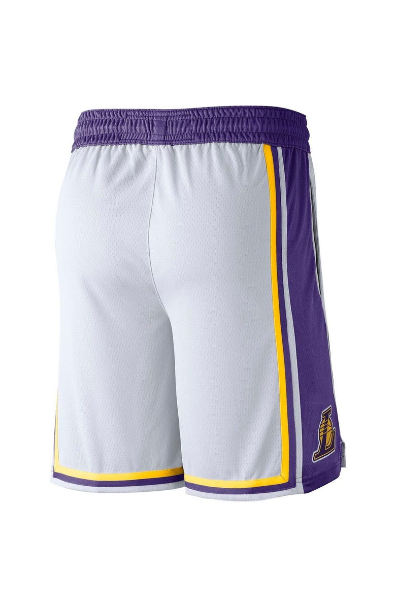 Nike Men's Nike White Los Angeles Lakers 2019/20 Association Edition Swingman Shorts, Alternate, color, 