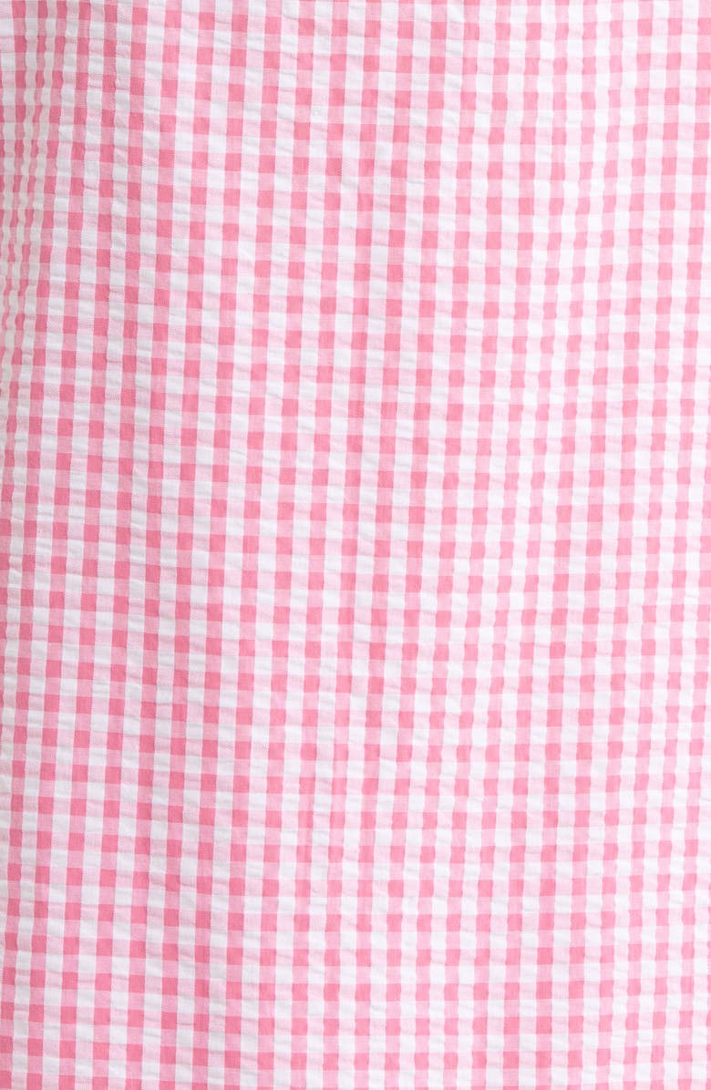 French Connection Gingham Seersucker Chemise, Alternate, color, Pink Combo
