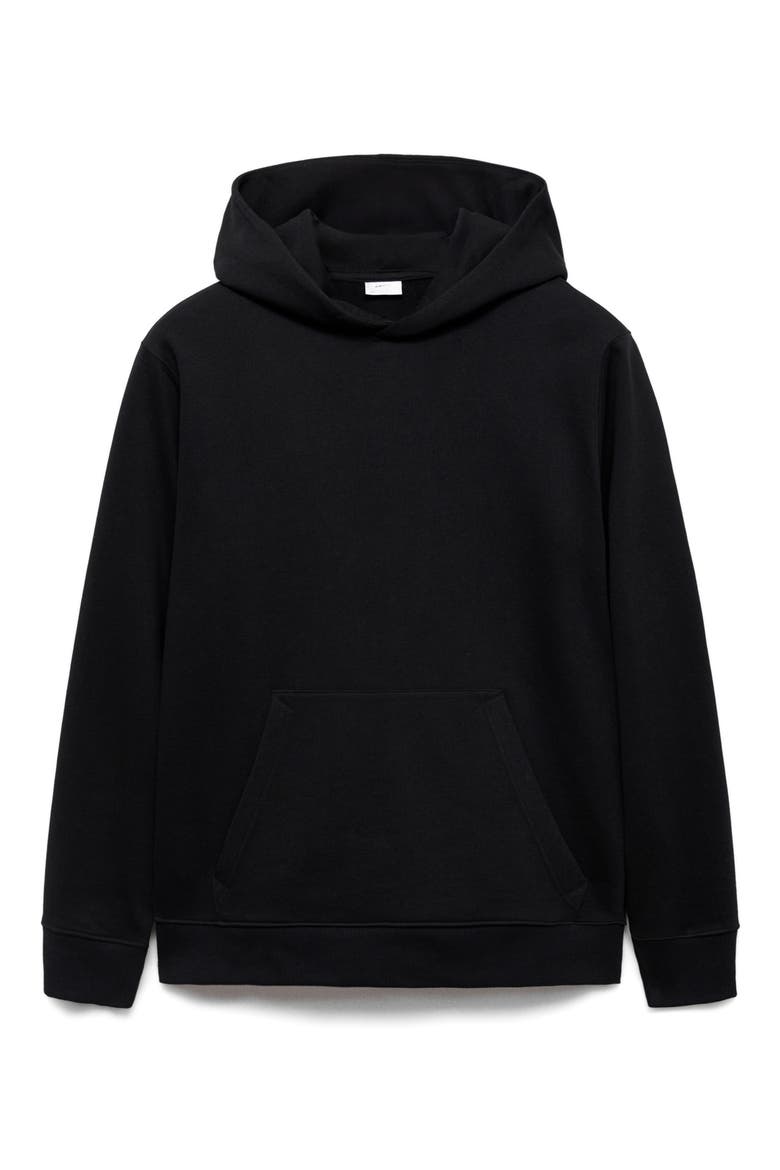 Cotton Blend Hoodie, Alternate, color, BLACK