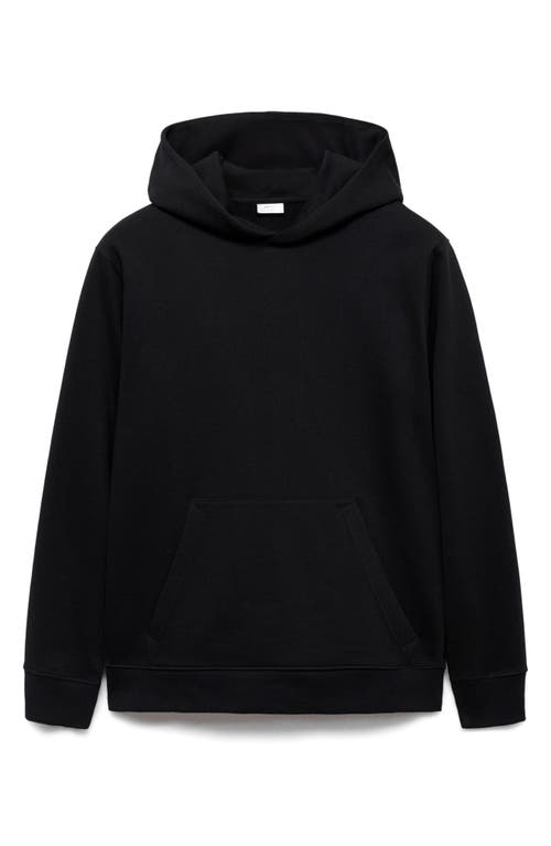 Mango Cotton Blend Hoodie In Black