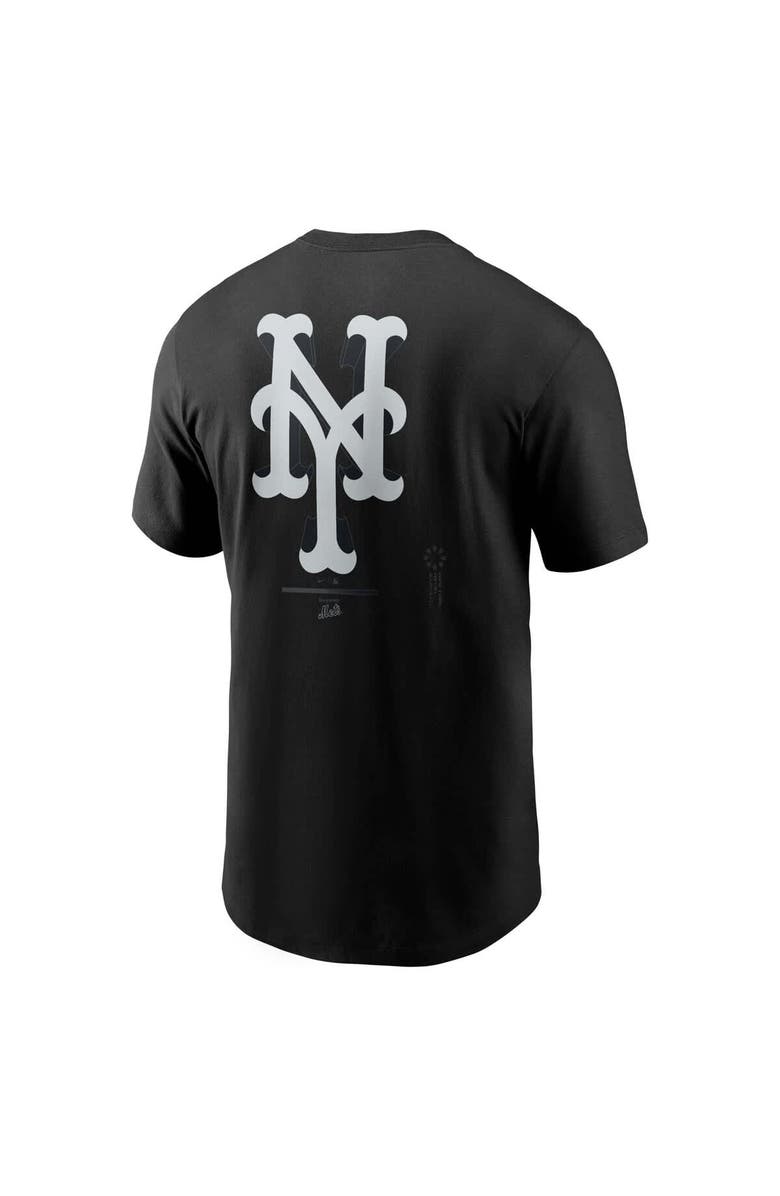 Nike Men's Nike  Black New York Mets  Lights Out Bar Loading T-Shirt, Alternate, color, Black