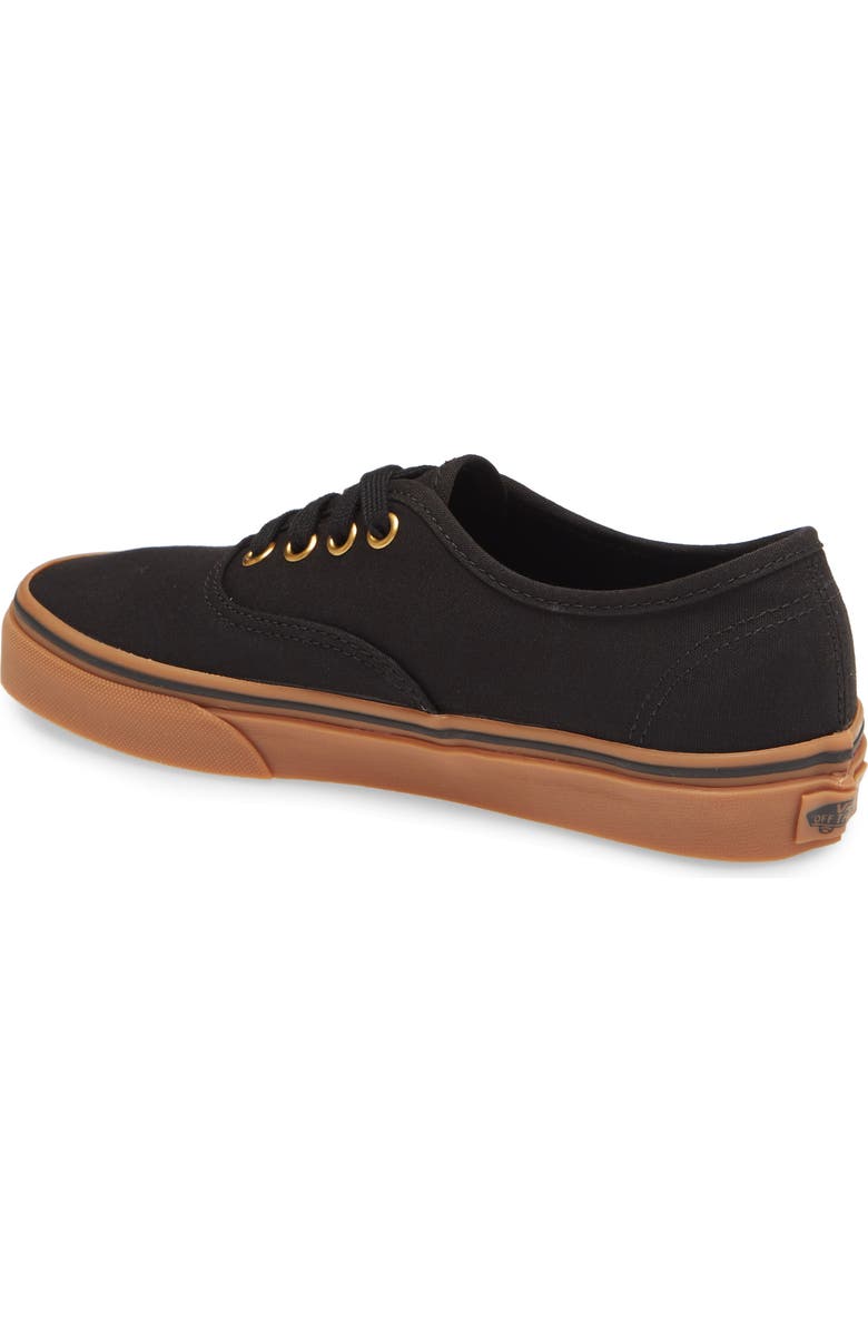 Vans Authentic Sneaker, Alternate, color, Black/ Rubber