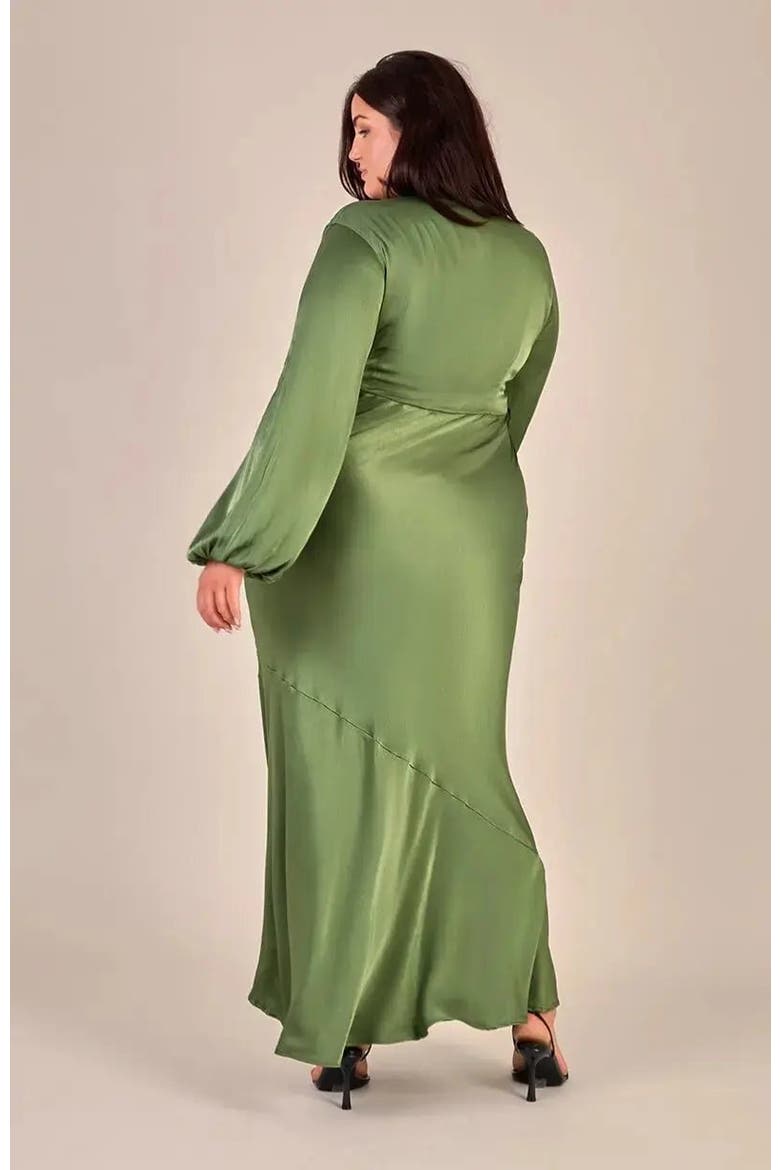 Valencia Long Sleeve Dress, Alternate, color, Olive Green