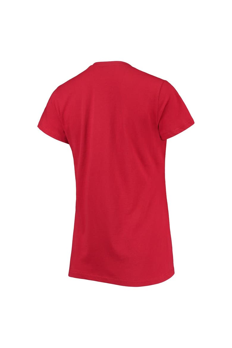 Women's '47 Red Washington Capitals Script Sweep Ultra Rival V-Neck T-Shirt, Alternate, color, Red