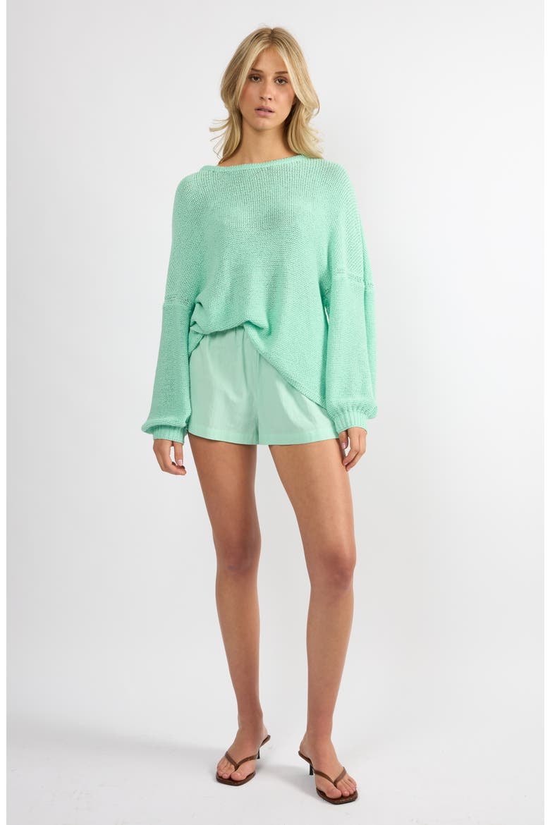 Lightweight Relaxed Fit Sweater, Alternate, color, AQUA
