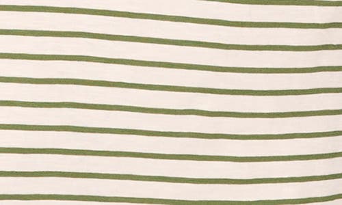 TWO BY VINCE CAMUTO TWO BY VINCE CAMUTO STRIPE PLEATED SIDE COTTON T-SHIRT DRESS