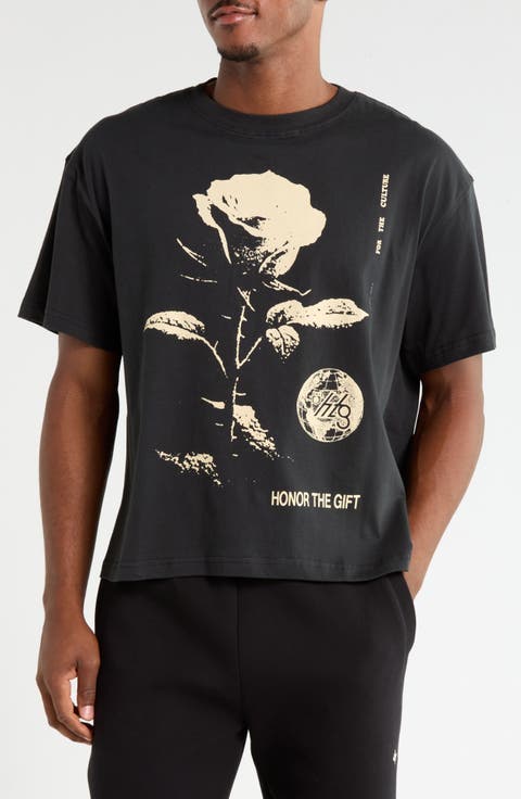Rose From Concrete Cotton Graphic T-Shirt