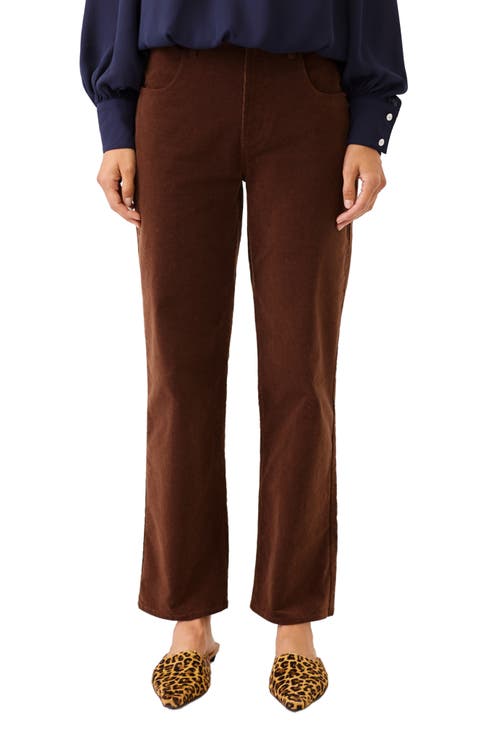 Stretch Corduroy Ankle Pants