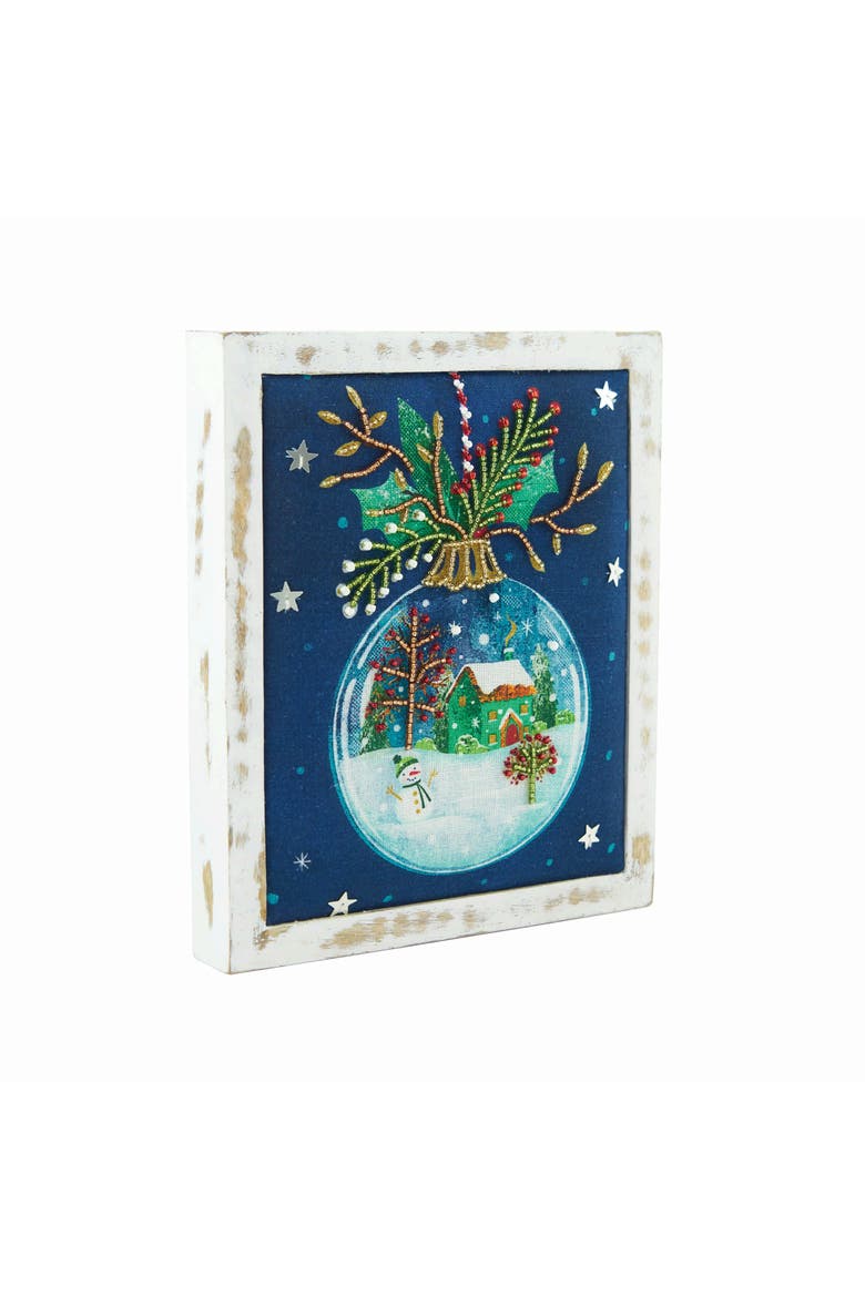 Embellished Globe Scene Shelf Sitter Block, Alternate, color, Blue