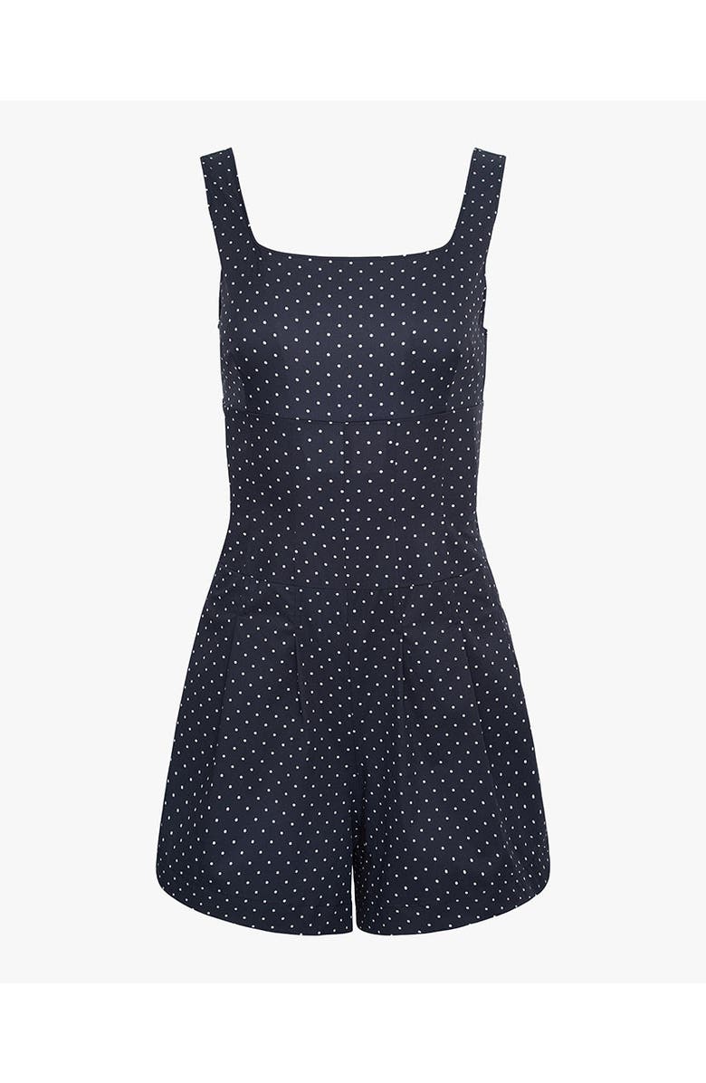 WeWoreWhat Corset Romper, Alternate, color, Navy/White Multi