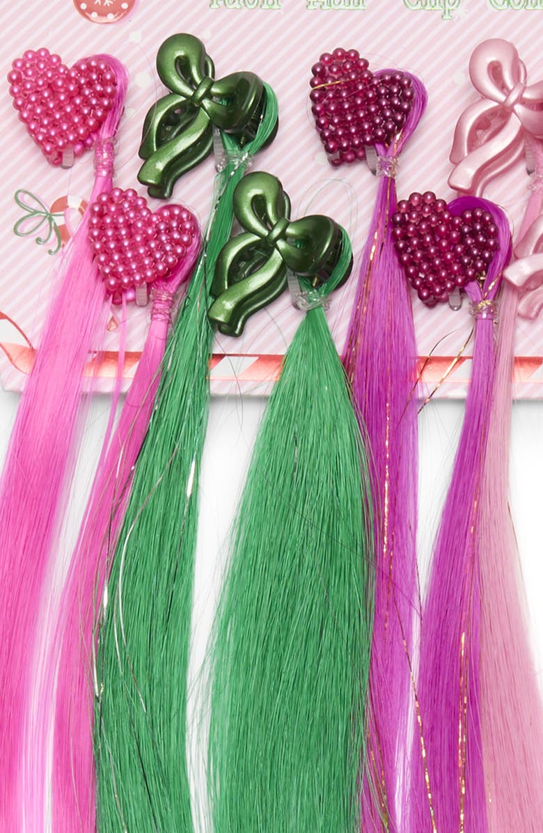 Capelli New York Faux Hair Clip-Ins, Alternate, color, Pink Combo