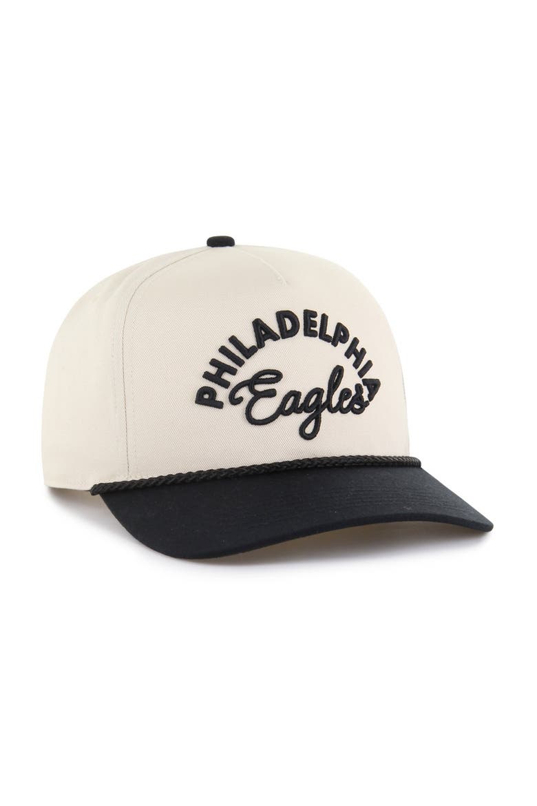 Women's '47 Natural Philadelphia Eagles Rope Script Hitch Adjustable Hat, Alternate, color, Natural
