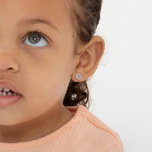 In Season Jewelry 5 Point Cubic Zirconia Crown Earrings In Silver