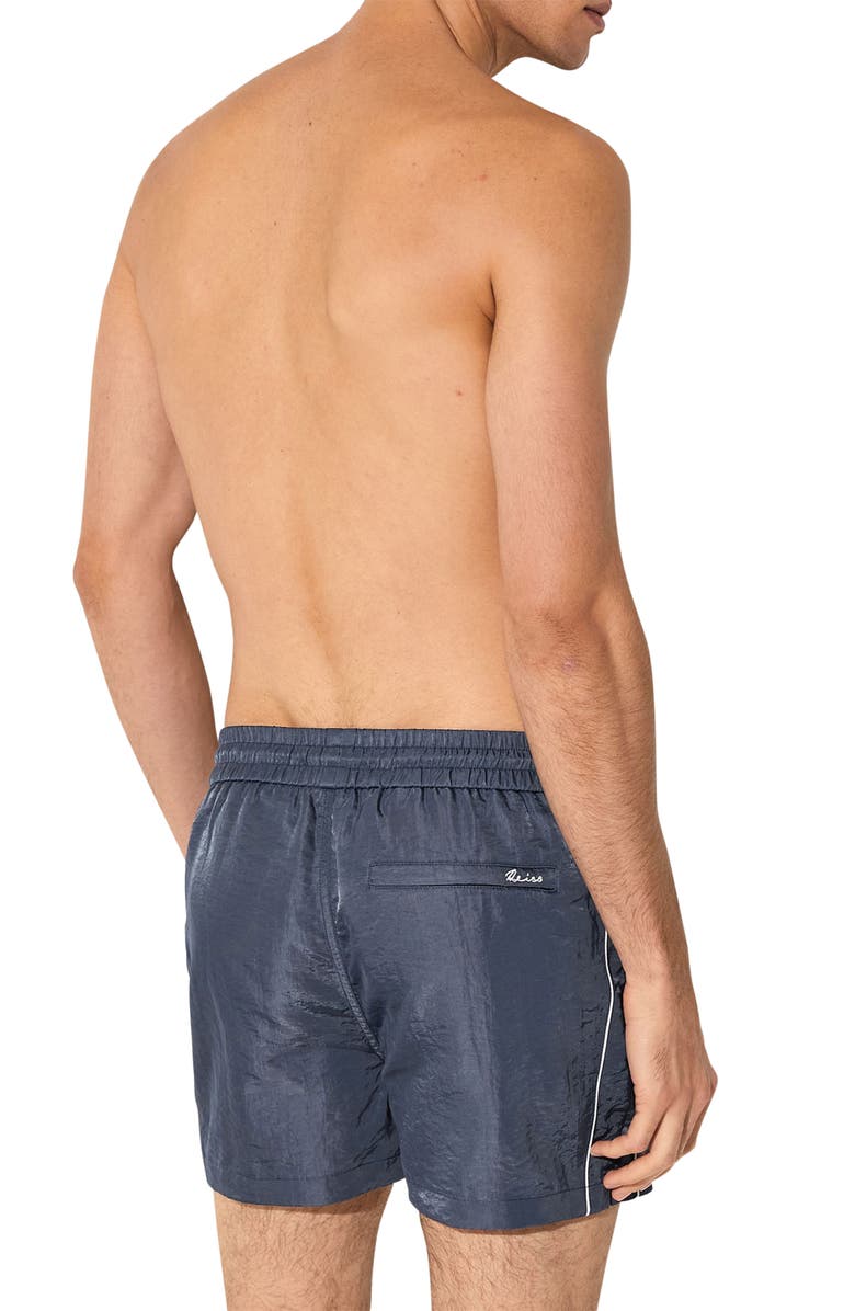 Reiss Breeze Piped Nylon Swim Trunks, Alternate, color, Steel Blue