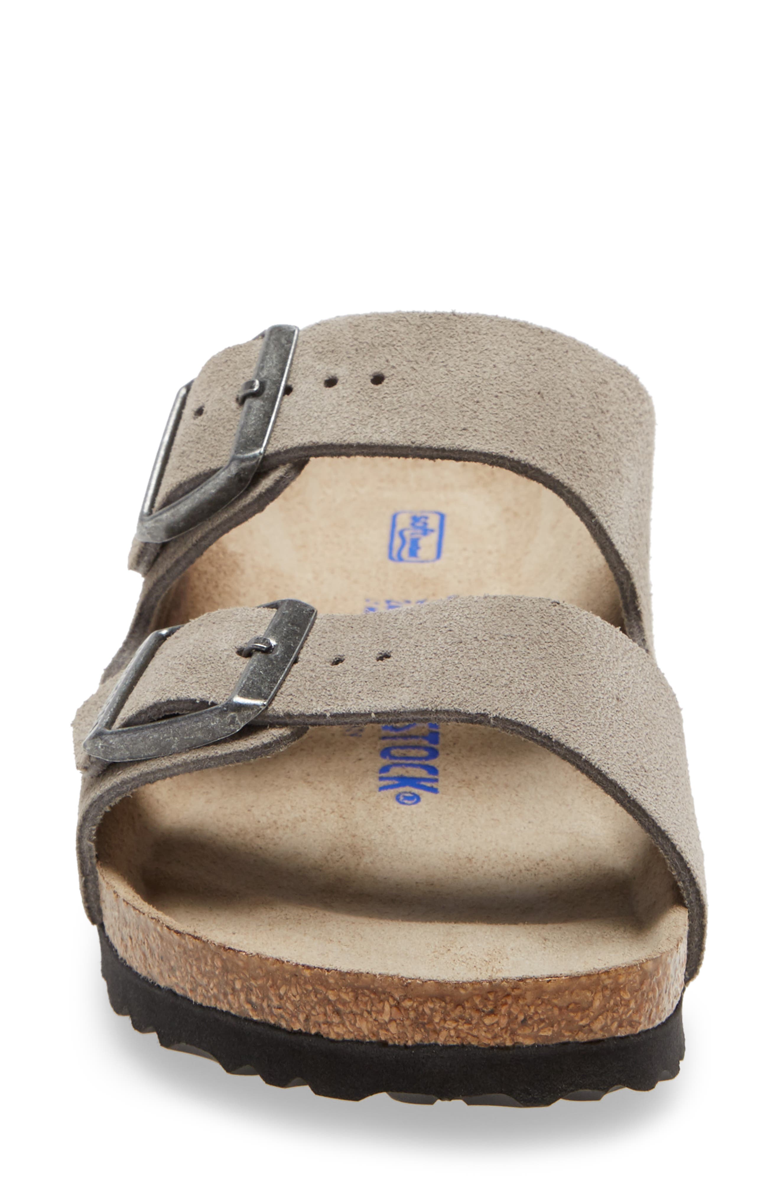 Arizona Soft Footbed Slide Sandal, Alternate, color, STONE COIN SUEDE