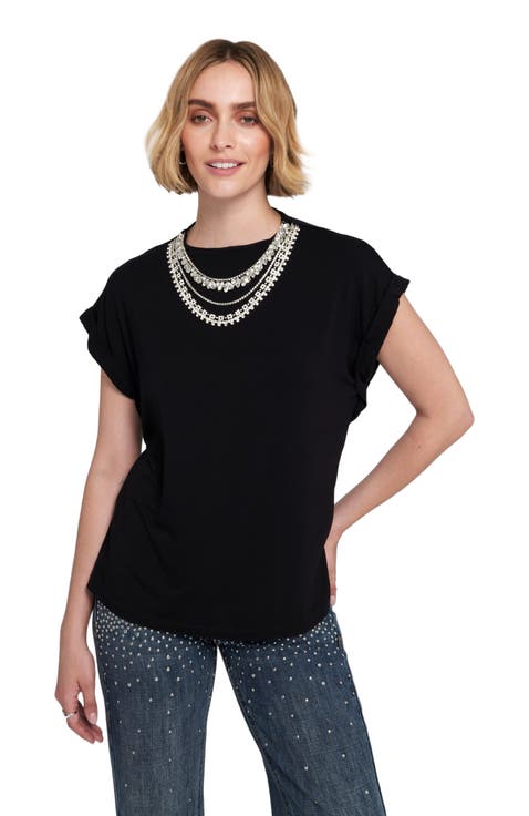 Necklace Embellished Top