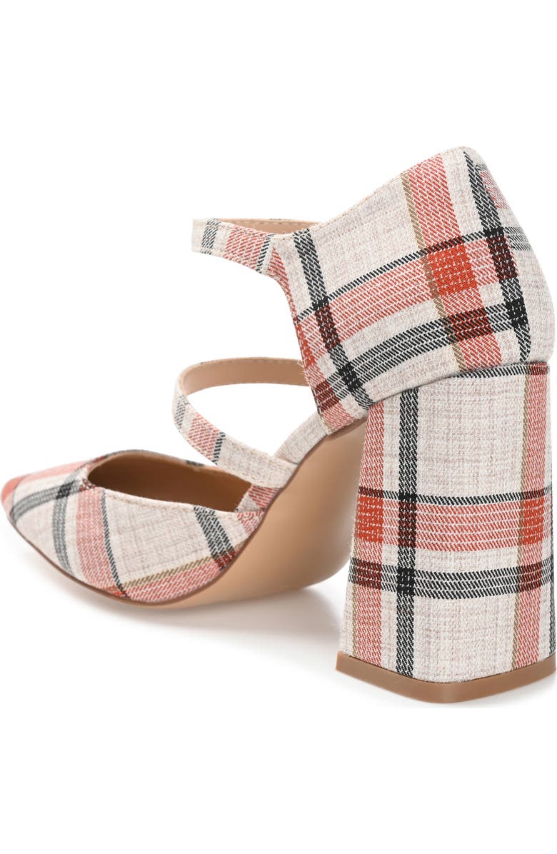Journee Collection Isadorah Pump - Wide Width, Alternate, color, Plaid/ Tan