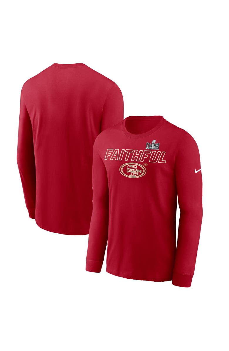 Nike Men's Nike Scarlet San Francisco 49ers Super Bowl LVIII Local Long Sleeve T-Shirt, Main, color,