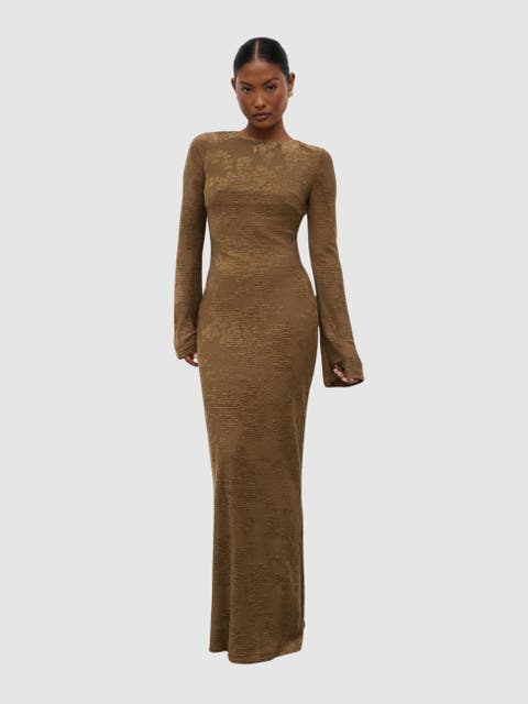 Tanaia Long Sleeve Jersey Maxi Dress