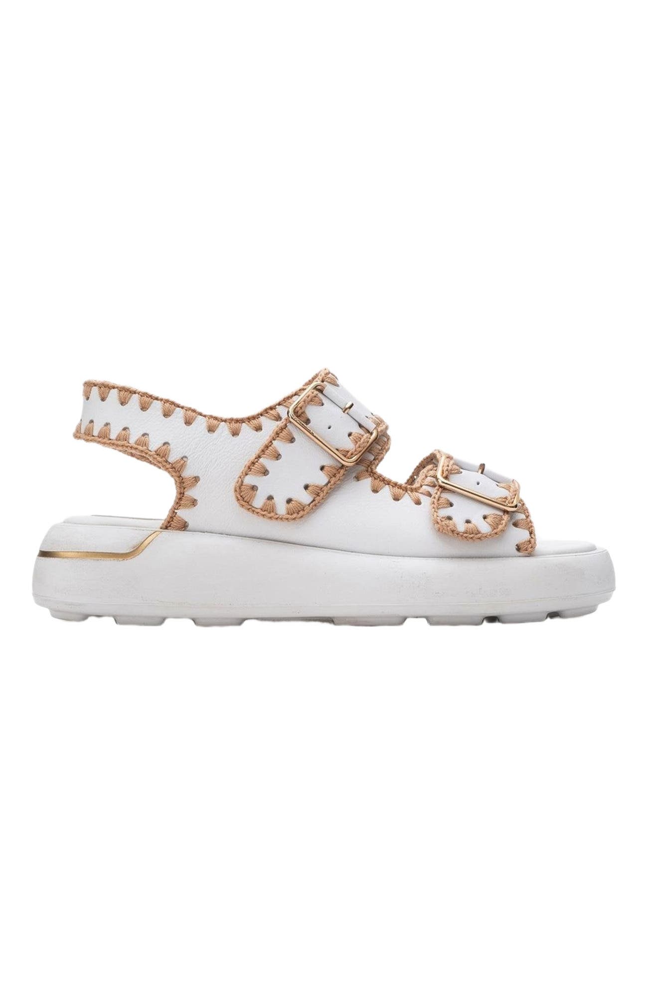 Douro Braided Rope Strap Leather Sandal, Alternate, color, White Leather