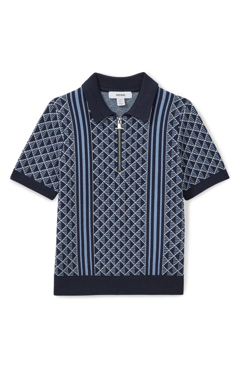 Reiss Kids' Sanderson Jr. Zip Polo, Main, color, 