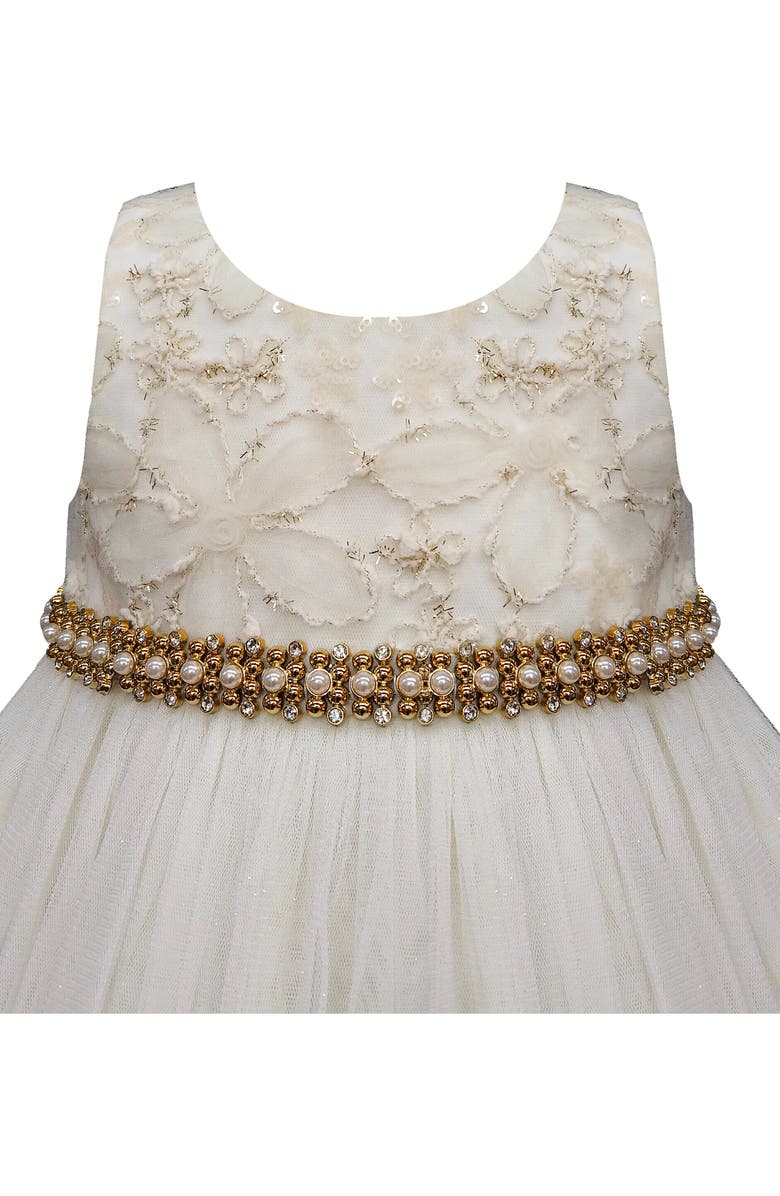 AMERICAN PRINCESS Candlelight Floral Lace Dress & Bloomers, Alternate, color, Candlelight