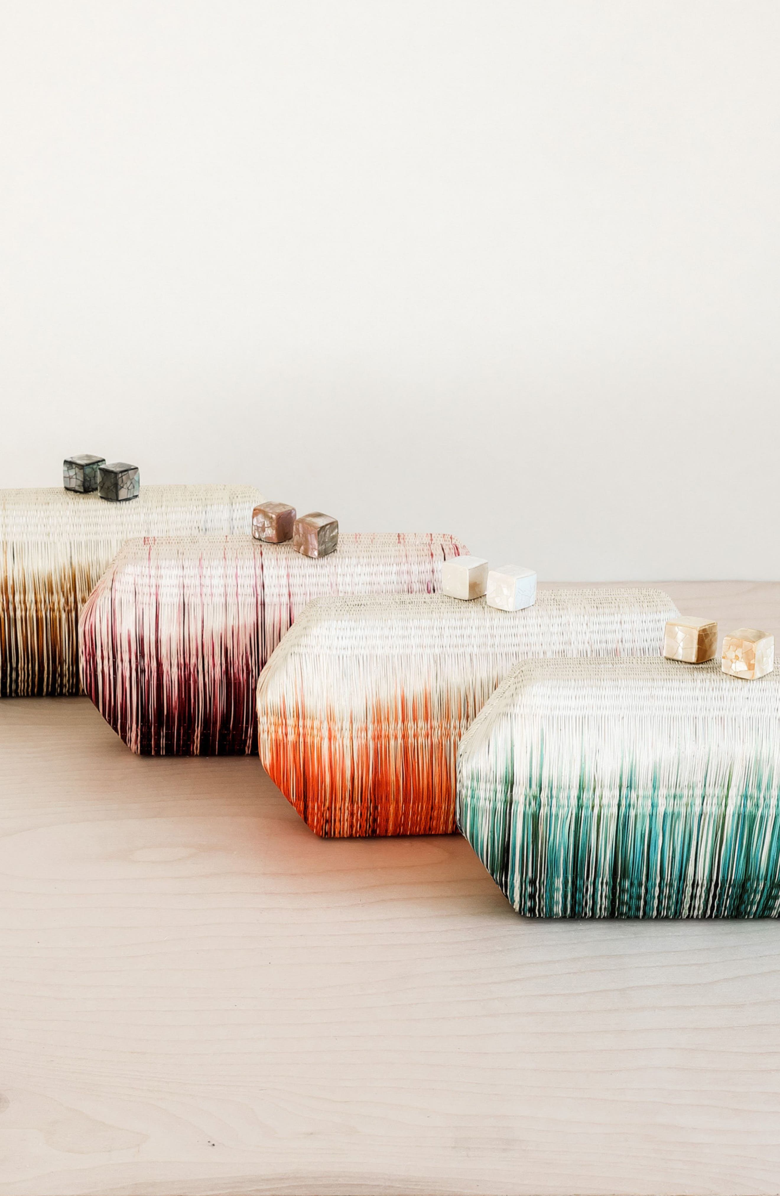 LIKHA Ombré Octagon Clutch, Alternate, color, Sea Teal