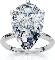 Bliss Diamond Certified 3Ct Pear Shape Solitaire Diamond Engagement Ring 6-Prong Lab Grown