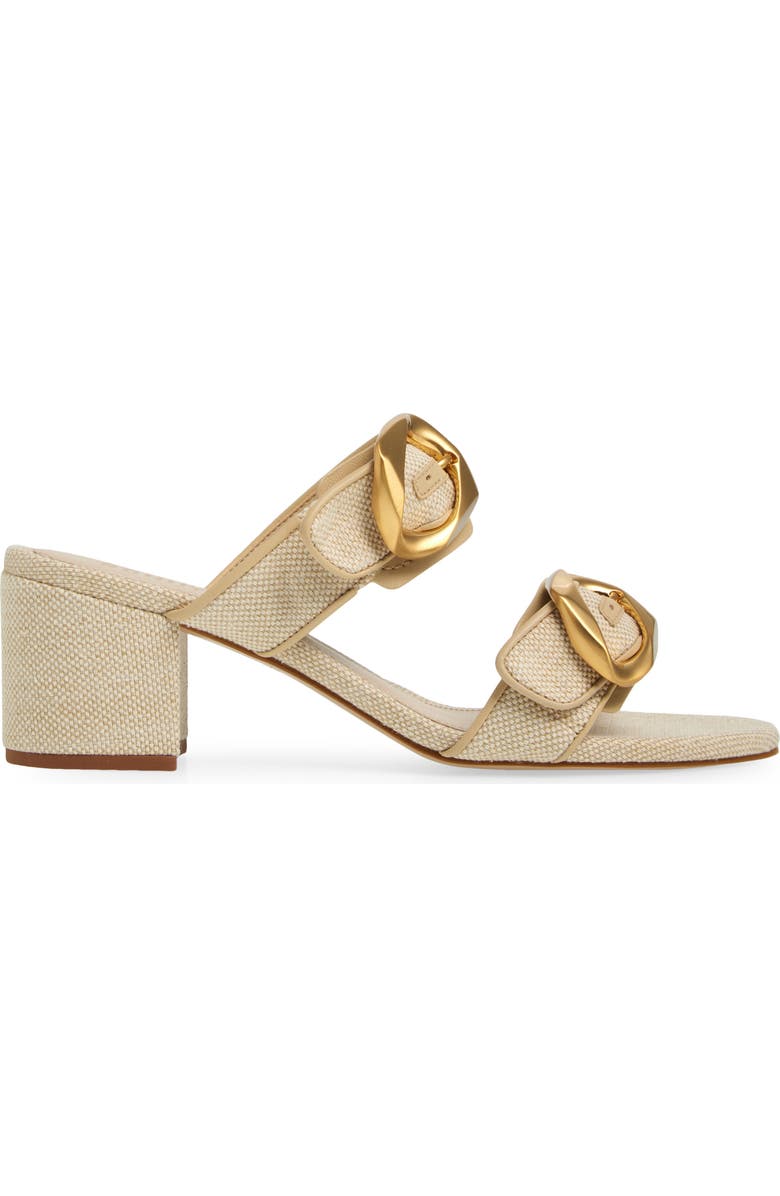 Schutz Olga Buckle Block Heel Sandal, Alternate, color, Oyster