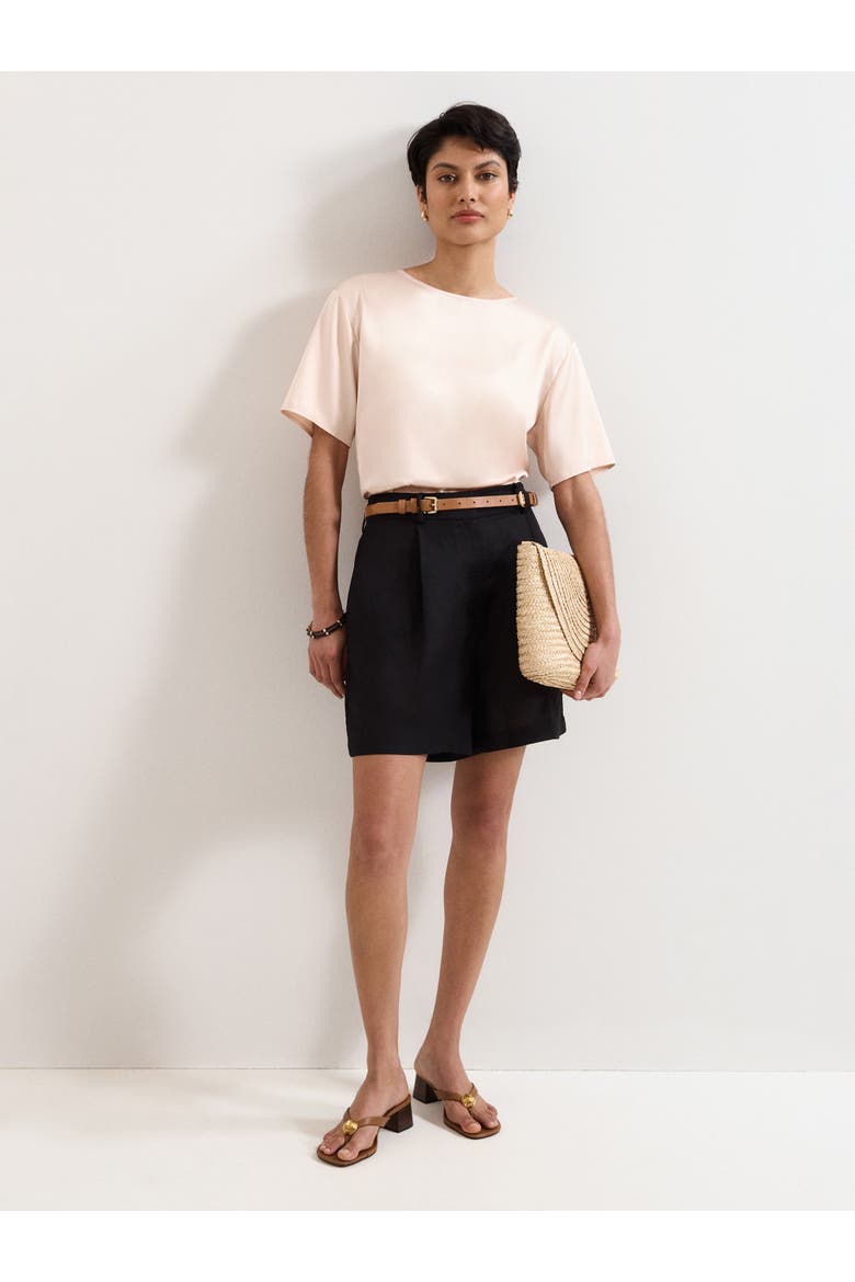 Francesca Satin Top, Alternate, color, Pale Pink