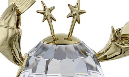 Swarovski Zodiac Cancer Crystal Figurine In Gold Tone-cancer