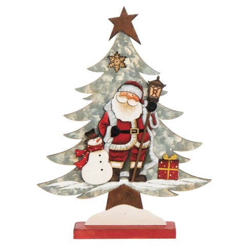 Wood Multicolored Christmas Tree Decor