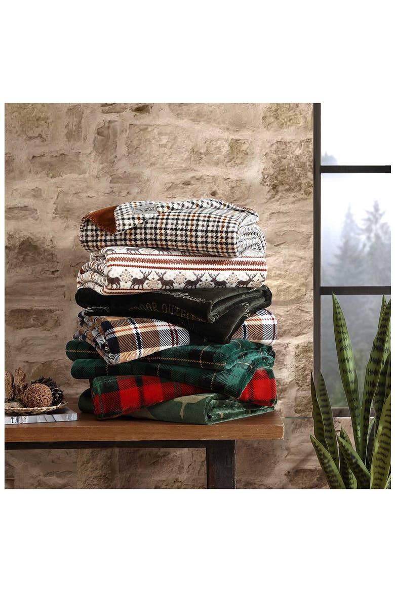 Flying Fish Reversible Flannel Blanket, Alternate, color, BLACK MULTI