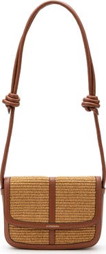 LA PORTEGNA Lucía Jute Bag With Leather Details