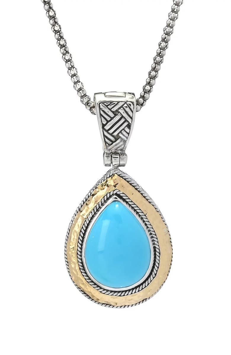 SAMUEL B. Sleeping Beauty Turquoise Pendant Necklace, Main, color, Turquoise